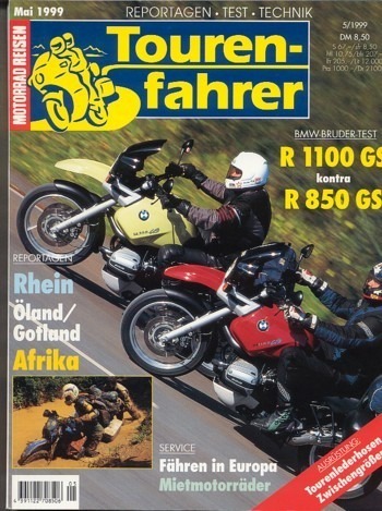 Tourenfahrer 5/1999 – BMW R 850 GS mit 52 kW (70 PS) im Vergleichstest, BMW R 1100 GS mit 59 kW (80 PS) im Vergleichstest