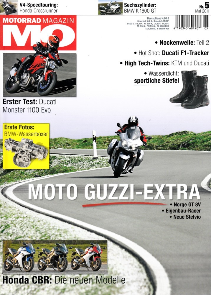 Titelbild: MO 5/2011 – Test Moto Guzzi Norge GT 8V; Test Honda Crossrunner