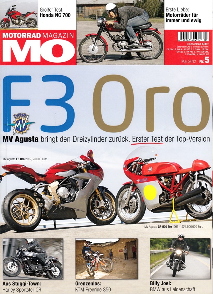 Titelbild: MO 5/2012 – Test Honda NC 700 X; Test KTM Freeride 350