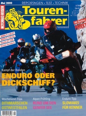Tourenfahrer 5/2000 – BMW R 1100 RT mit 66 kW (90 PS) im Vergleichstest, BMW R 1150 GS mit 62,5 kW (85 PS) im Vergleichstest