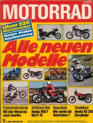 MOTORRAD 5/1980 – Dauertest Honda CB 900 F Bol d'Or; Suzuki GS 750, ab Modell 1977, gebraucht kaufen