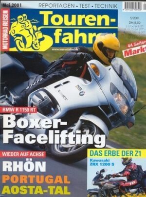 Tourenfahrer 5/2001 – Kawasaki ZRX 1200 S mit 90 kW (122 PS) als Reise-Motorrad, BMW R 1150 RT mit 70 kW (95 PS) als Reise-Motorrad