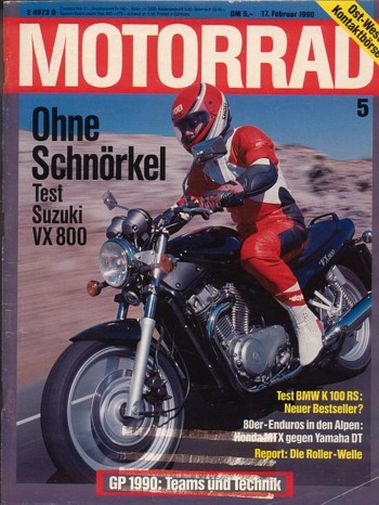 MOTORRAD 5/1990 – Test Suzuki VX 800; Test BMW K 100 RS; Honda MTX 80 R II; Yamaha DT 80 LC II