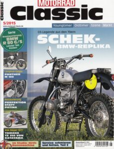 Titelseite: Motorrad Classic 05/2015 – Schek-BMW R 75/5; Hirth; Panther M 100
