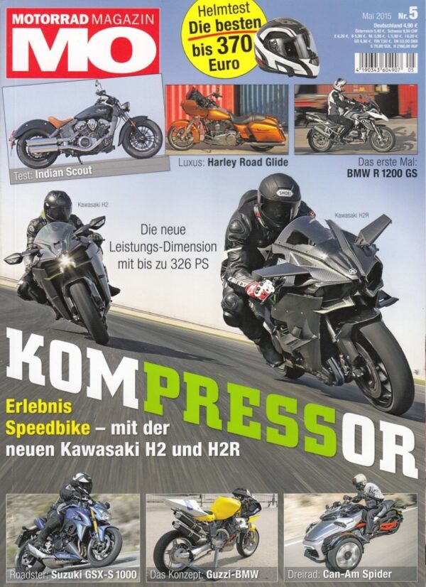 MO 5/2015 – Test Suzuki GSX-S 1000; Kawasaki Ninja H2 / H2R; Can-Am Spyder F3