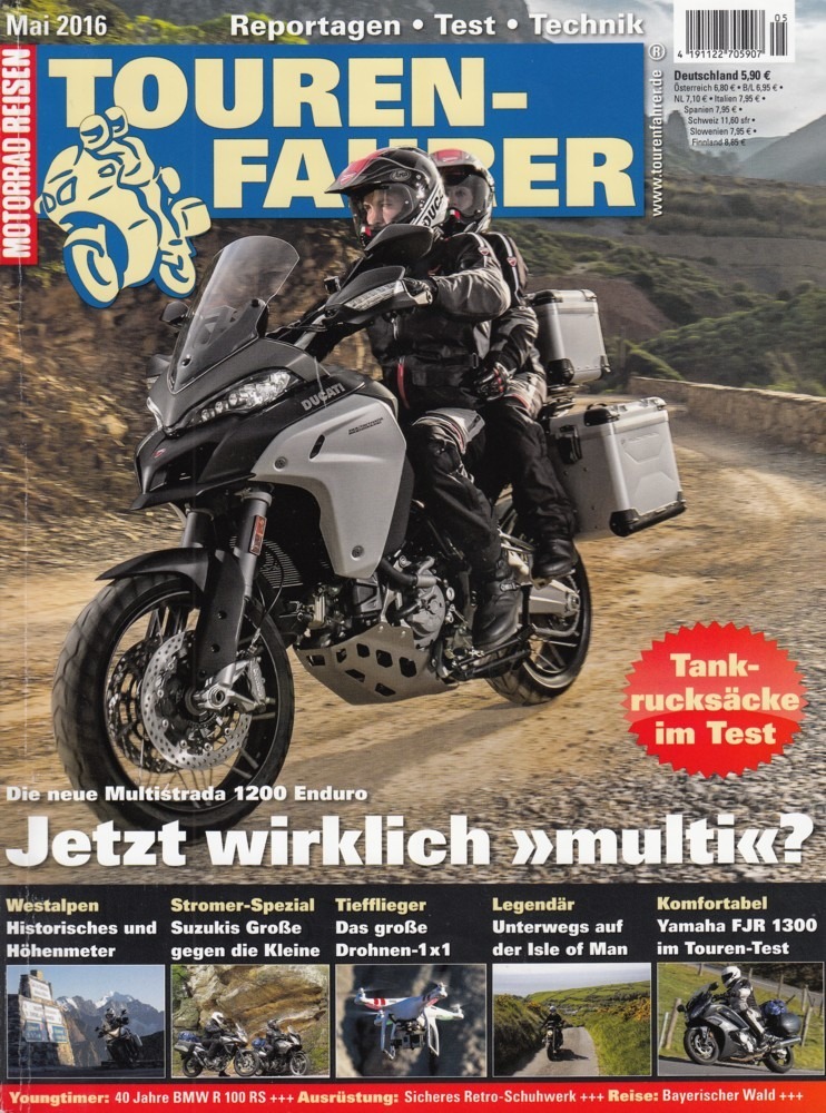Titelbild: TOURENFAHRER 5/2016 – Yamaha FJR 1300 AE ; Suzuki V-Strom 650 vs. 1000