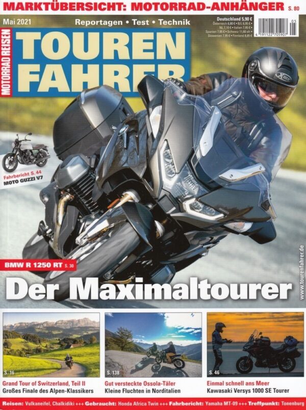 TOURENFAHRER 5/2021 – BMW R 1250 RT mit 100 kW (136 PS) Test & Technik, Kawasaki Versys 1000 SE Tourer mit 88 kW (120 PS) Test & Technik