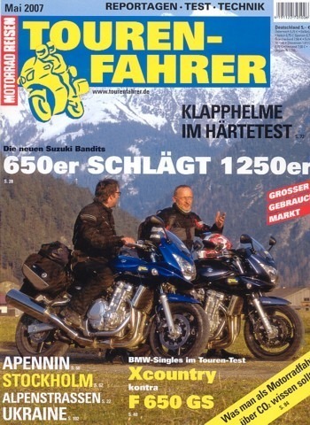 TOURENFAHRER 5/2007 – Suzuki Bandit 650 SA mit 63 kW (86 PS) im Vergleichstest, Suzuki Bandit 1250 SA mit 72 kW (98 PS) im Vergleichstest
