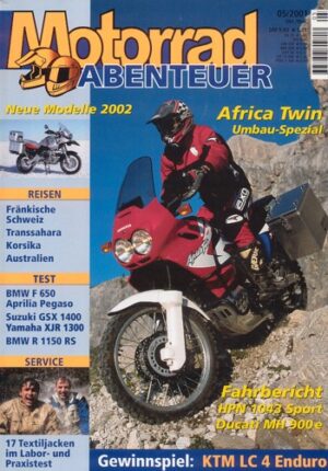 Motorrad Abenteuer 05/2001 – Test Yamaha XJR 1300, Suzuki GSX 1400
