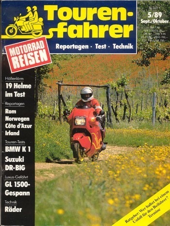 Tourenfahrer 5/1989 – BMW K 1 mit 74 kW (100 PS) im Touren-Test, Honda GL 1500 Gold Wing, als EML/GTE im Gespann-Test