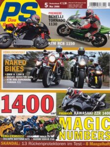 Titelseite: PS 5/2006 – Kawasaki ZX-6R Ninja mit 95,5 kW (130 PS) im Vergleichstest, Suzuki GSX-R 750 mit 110 kW (150 PS) im Vergleichstest