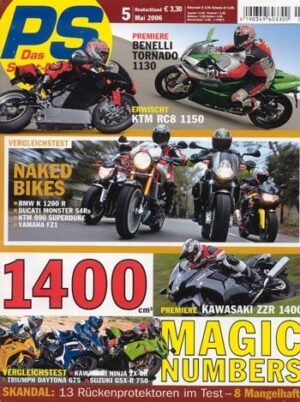 PS 5/2006 – Kawasaki ZX-6R Ninja mit 95,5 kW (130 PS) im Vergleichstest, Suzuki GSX-R 750 mit 110 kW (150 PS) im Vergleichstest
