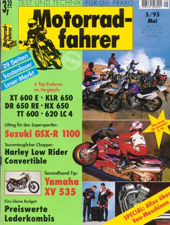 Motorradfahrer 5/1995 – 6-fach Enduro-Test, Suzuki GSX-R 1100 W