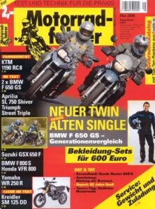 Titelseite: Motorradfahrer 5/2008 – Aprilia Shiver vs. Triumph Street Triple