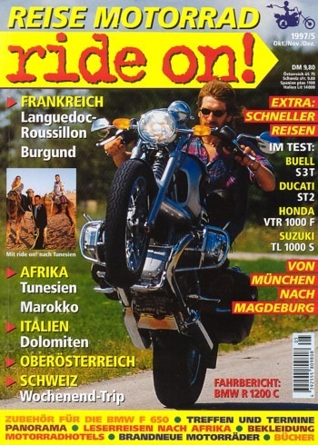 REISE MOTORRAD ride on! 5/1997 – Honda XRV 750 Africa Twin, damit unterwegs in den Dolomiten, BMW R 1200 C mit 45 kW (61 PS) Test & Technik