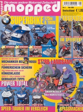 mopped 5/2005 – Honda CBR 1000 RR FireBlade mit 126 kW (171 PS) im Vergleichstest, MV Agusta F4 1000 S mit 122 kW (166 PS) im Vergleichstest