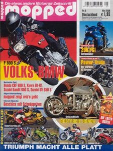 Titelseite: mopped 5/2006 – Honda CBR 600 RR mit 86 kW (117 PS) im Vergleichstest, Kawasaki ZX-6R Ninja mit 95,5 kW (130 PS) im Vergleichstest