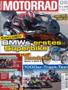Titelseite: MOTORRAD 5/2008 – Top-Test Honda Fireblade; Dauertest-Bilanz Vespa GTS 250 i.e.