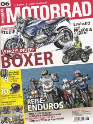 MOTORRAD 06/2018 – BMW Vierzylinder-Boxer, BMW R 1200 RT, BMW R 1200 GS Rallye