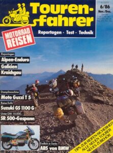 Titelseite: Tourenfahrer 6/1986 – Suzuki GS 1100 G; Moto Guzzi 850 T5