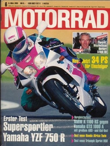 MOTORRAD 6/1993 – Vergleich BMW K 1100 RS vs. Yamaha GTS 1000 A