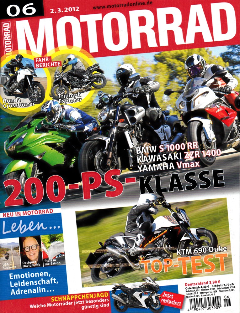 Titelbild: MOTORRAD 6/2012 – Top-Test KTM 690 Duke; Dauertest-Bilanz Triumph Thunderbird