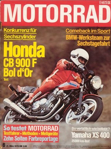 MOTORRAD 6/1979 – Test Honda CB 900 F Bol d'Or; Test Yamaha XS 400; Test Suzuki GT 200; Honda Z 50 Monkey, hier von Öchsle
