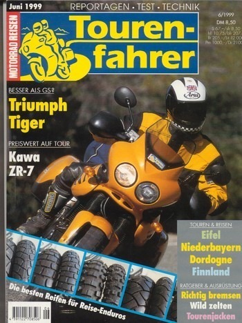 Tourenfahrer 6/1999 – Triumph Tiger 900 mit 61 kW (83 PS) als Reise-Motorrad, Kawasaki ZR-7 mit 56 kW (76 PS) als Reise-Motorrad
