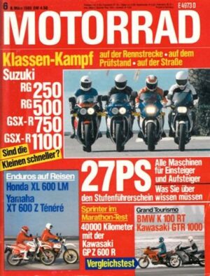 MOTORRAD 6/1986 – Doppeltest Honda XL 600 LM und Yamaha XT 600 Z Ténéré