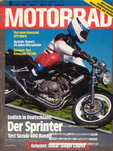 MOTORRAD 6/1990 – Suzuki GSF 400 Bandit; Test Kawasaki GPZ 900 R; Test Kawasaki EN 500