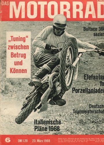 DAS MOTORRAD 6/1968 – Bultaco Bandido, 360 ccm Moto Cross; Kreidler Florett RS