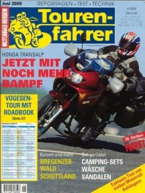 Tourenfahrer 6/2000 – Honda XL 650 V Transalp mit 40,5 kW (55 PS) als Reise-Motorrad, BMW C1 mit 11 kW (15 PS), Probefahrt