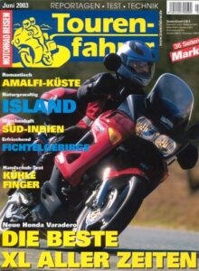 Titelseite: Tourenfahrer 6/2003 – Honda XL 1000 V Varadero; Aprilia Caponord Rally Raid