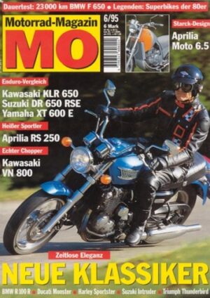 MO 6/1995 – BMW R 100 Rim Vergleich; Test Aprilia RS 250; Dauertest BMW F 650