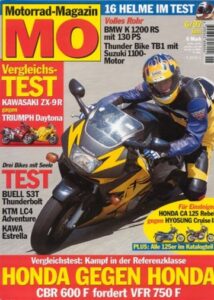Titelseite: MO 6/1997 – Vergleich Triumph T 595 Daytona vs. Kawasaki ZX-9R Ninja