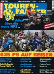 Titelseite: Tourenfahrer 6/2005 –Vergleich BMW K 1200 S, CBR 1100 XX, ZZ-R, Hayabusa