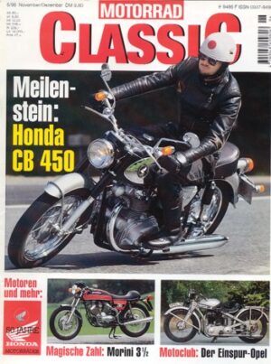 Motorrad Classic 06/1998 – Honda CB 450; Moto Morini 3 1/2
