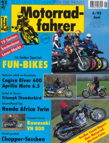 Motorradfahrer 6/1995 – Triumph Thunderbird 900, Kawasaki VN 800