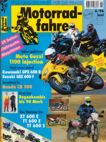 Motorradfahrer 6/1996 – Moto Guzzi Sport 1100i, GPX 600 R vs. GSX 600 F