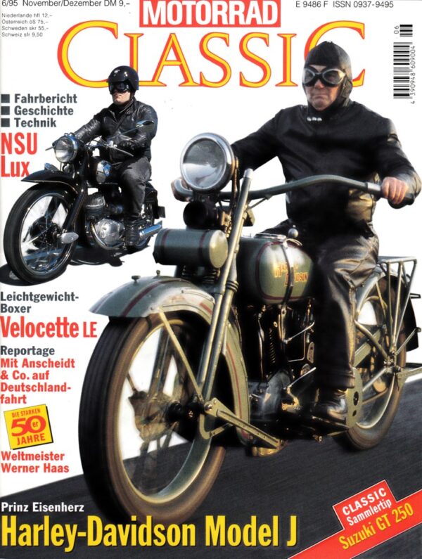 Motorrad Classic 06/1995 – NSU Lux; Harley-Davidson Model J