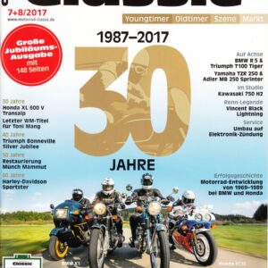 MOTORRAD Classic 7+8/2017 – 30 Jahre, Honda XL 600 V, BMW R 75/5, Kawasaki H2, Vincent Black Lightning