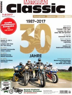 MOTORRAD Classic 7+8/2017 – Honda XL 600 V, BMW R 75/5, Kawasaki 750 H2