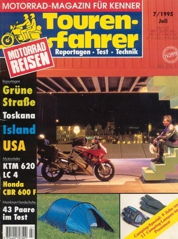 Tourenfahrer 7/1995 – Honda CBR 600 F mit 72 kW (98 PS) als Reise-Motorrad, KTM LC4 620 mit 37 kW (50 PS) Probefahrt