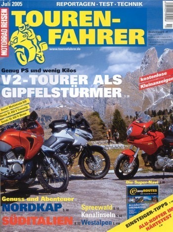 07_10.jpg TOURENFAHRER 7/2005 – Ducati Multistrada 620 mit 46 kW (63 PS) im Vergleichstest, Suzuki DL 650 V-Strom mit 49 kW (67 PS) im Vergleichstest