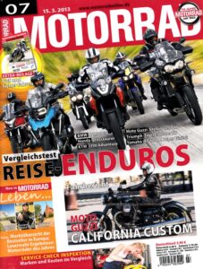 Titelseite: MOTORRAD 7/2013 – Dauertest-Bilanz Victory Hammer S; Gebrauchtkauf Suzuki Gladius