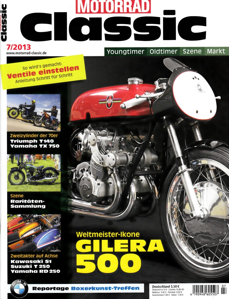 Titelbild: Motorrad Classic 07/2013 – Triumph Bonneville 750, Yamaha TX 750