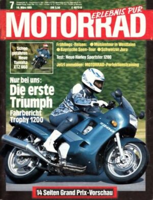 MOTORRAD 7/1991 – Triumph Trophy 1200; Yamaha XTZ 660 Ténéré; Kawasaki 750 H2