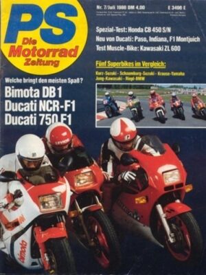 PS 7/1986 – Honda CB 450 N / S mit 20/32 kW (27/44 PS) im Spezialtest, Ducati 750 F1 mit 52 kW (70 PS) im Vergleichstest