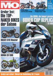 Titelseite: MO 7/2003 – Test BMW R 1100 S Boxer Cup Replika; Vergleich Ducati 998 vs. Ducati 999 S