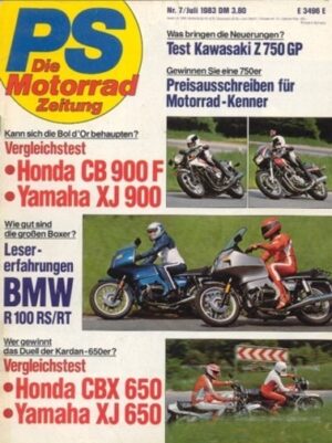 PS 7/1983 – BMW R 100 RS mit 51 kW (70 PS) im Leser-Vergleich, BMW R 100 RT mit 44 kW (60 PS) im Leser-Vergleich